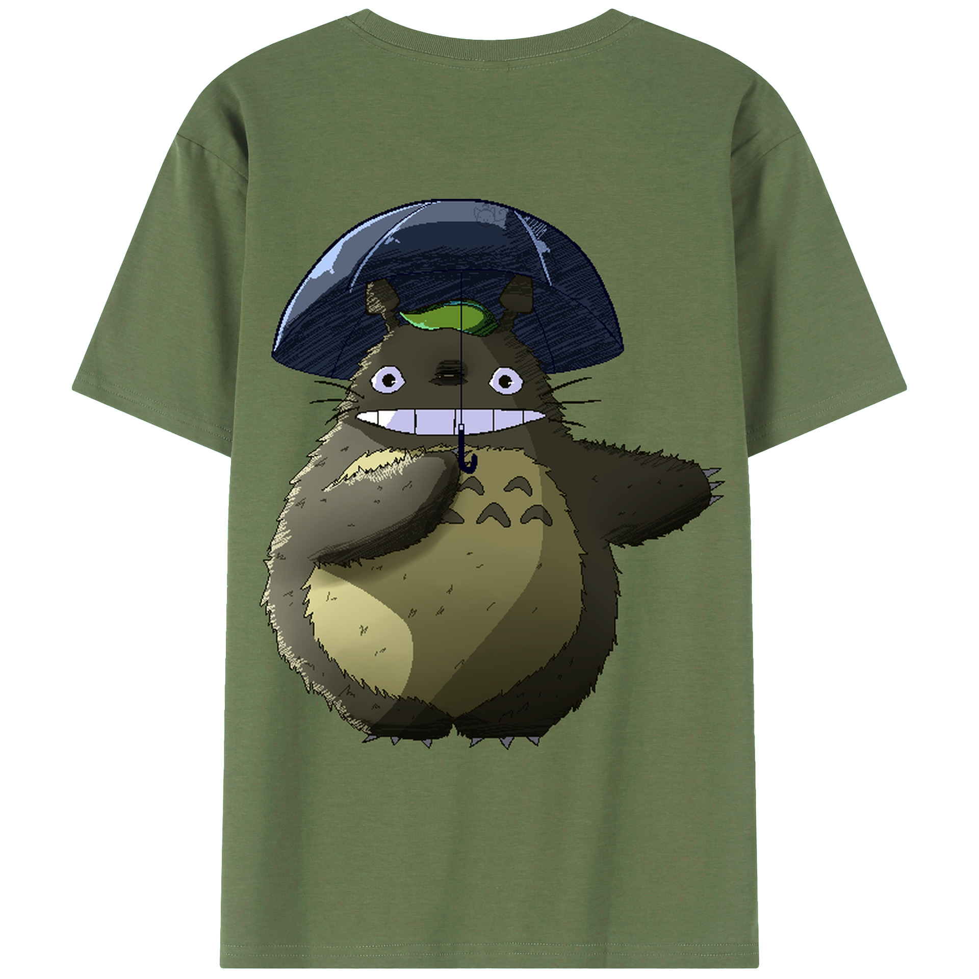 （画像用） となりのトトロ 草壁メイ 草壁サツキ My Neighbor Totoro Satsuki Kusakabe Mei Kusakabe 綿100％ メンズ半袖Tシャツ（バックプリント） 通気性